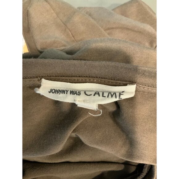 Johnny Was Calme Green Boxy Cropped T-Shirt, Size Small - Picture 5 of 5